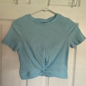 Light Blue Crop Top